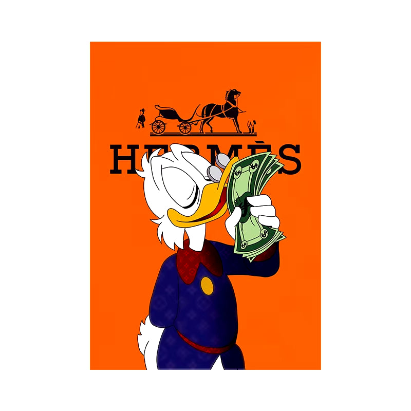 Scrooge Mcduck Motivational Poster Modern Luxury Wall Art Canvas Painting Print Pop Pictures for Living Room Home Decor Cuadros