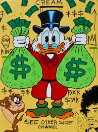 Scrooge Mcduck Motivational Poster Modern Luxury Wall Art Canvas Painting Print Pop Pictures for Living Room Home Decor Cuadros