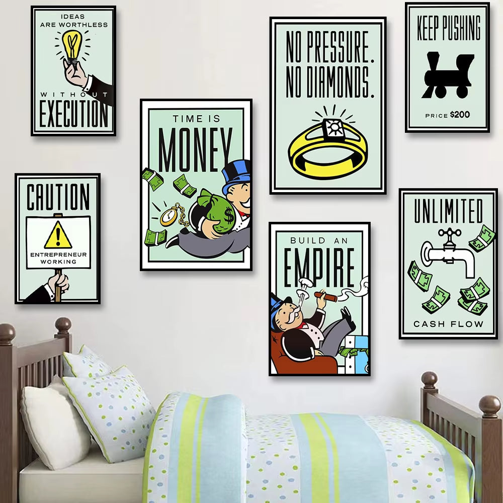 Monopoly Millionaire Wall Art Dream Big Canvas