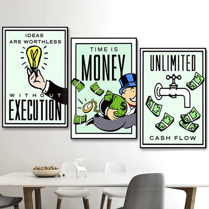 Monopoly Millionaire Wall Art Dream Big Canvas